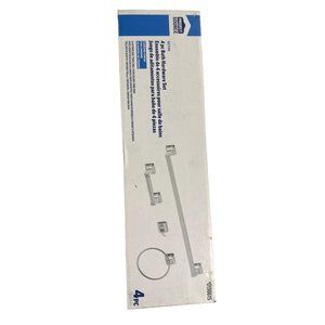 4 pc Bath Hardware Set Chrome Finish